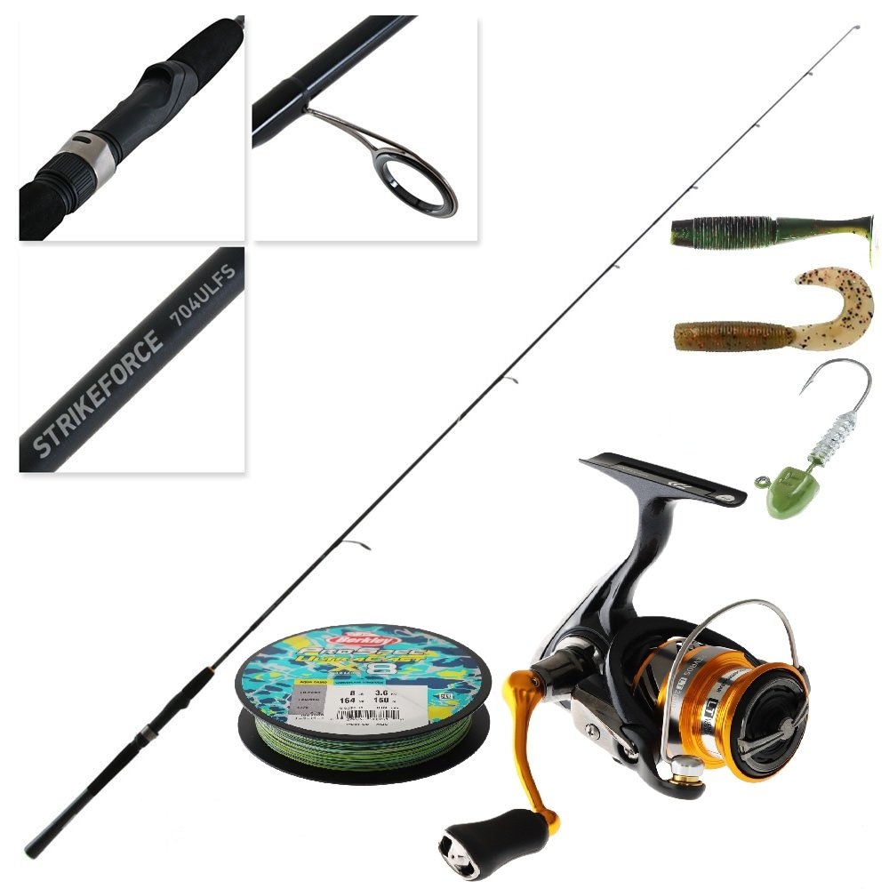 Daiwa 19 Revros LT 2000 Strikeforce Freshwater Spin Combo with Braid and Softbaits 7ft 1-3kg 4pc