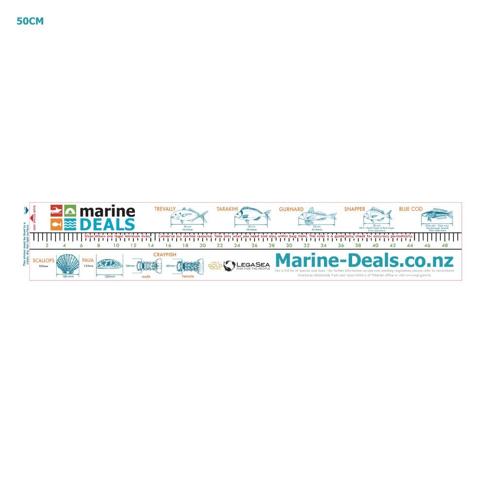 Marine Deals Fish Measure Sticker 50cm