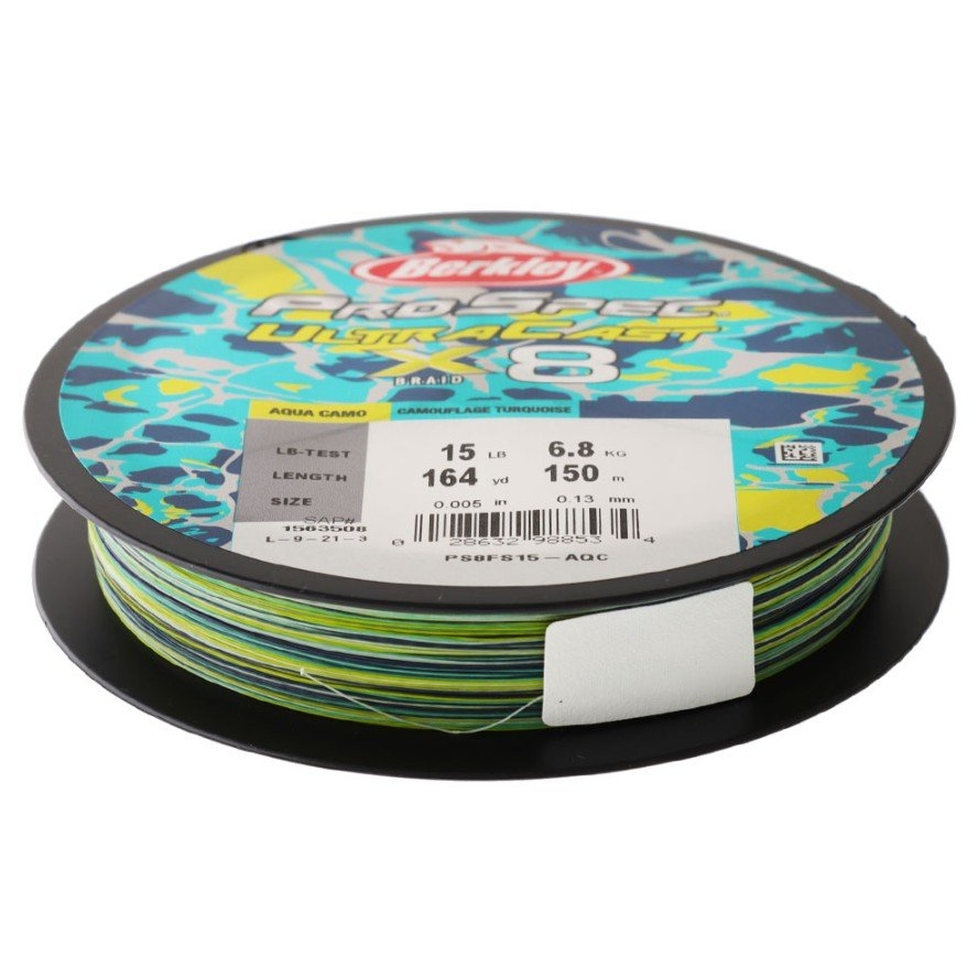 Berkley ProSpec X8 UltraCast 8-Strand Braid Aqua Camo 150m 15lb 0.13mm