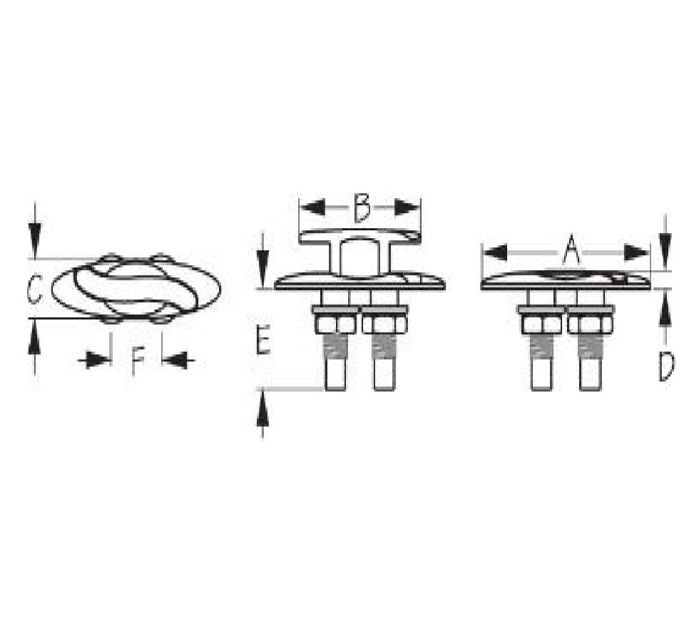 Sea-Dog Stainless Steel S-Style Pull Up Boat Cleat 203mm