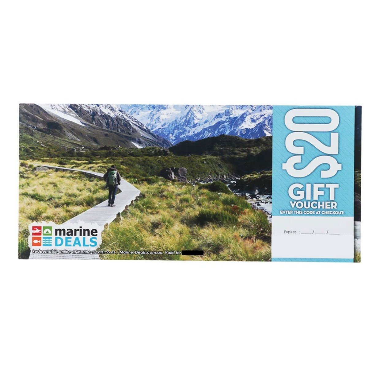Marine Deals $20 Gift Voucher with Sleeve - Happy Trails