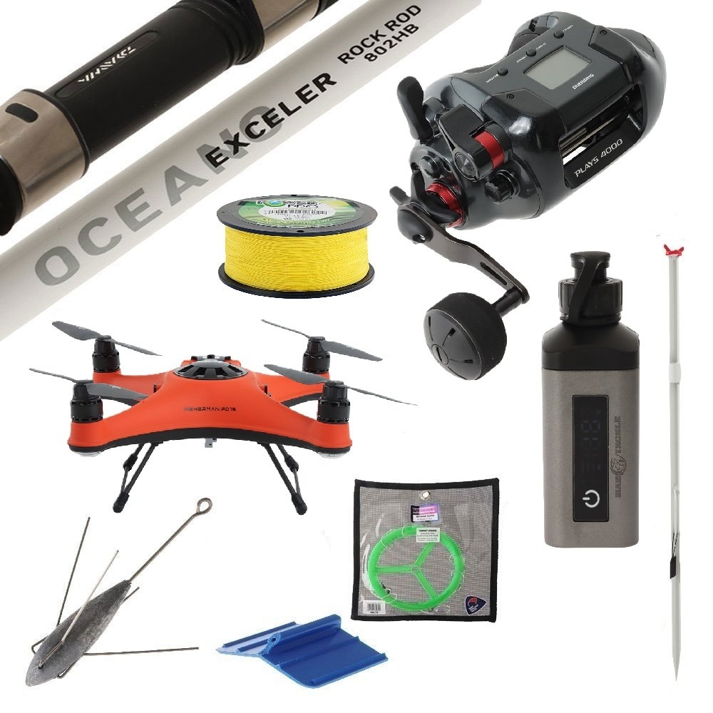Swellpro FD1S Shimano Plays Electric Drone Fishing Package 8ft 10-15kg 2pc