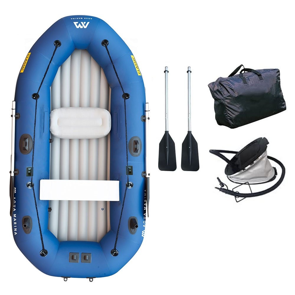 Aqua Marina Classic 3-Person Inflatable Boat Package with Electric Motor 9ft 10in 12v