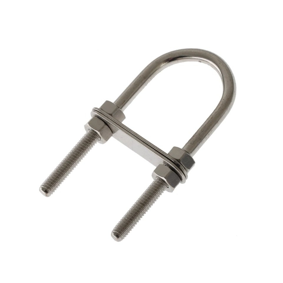 Cleveco 316 Stainless Steel U-Bolt with Four Nuts and Two Plates 8x100mm