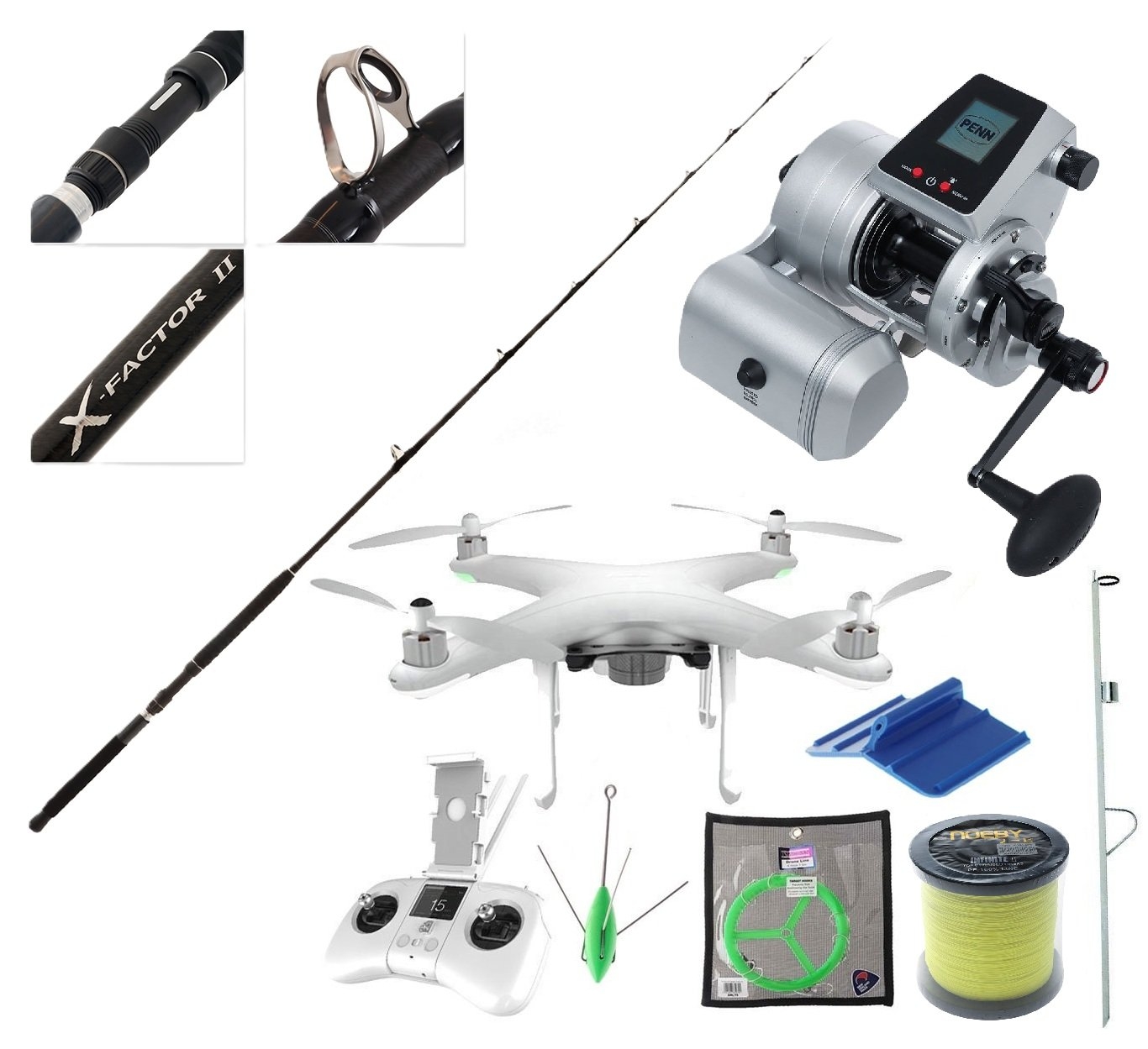 Condor A22S PENN Electric Reel Drone Fishing Package 8ft 6in 15-24kg 2pc