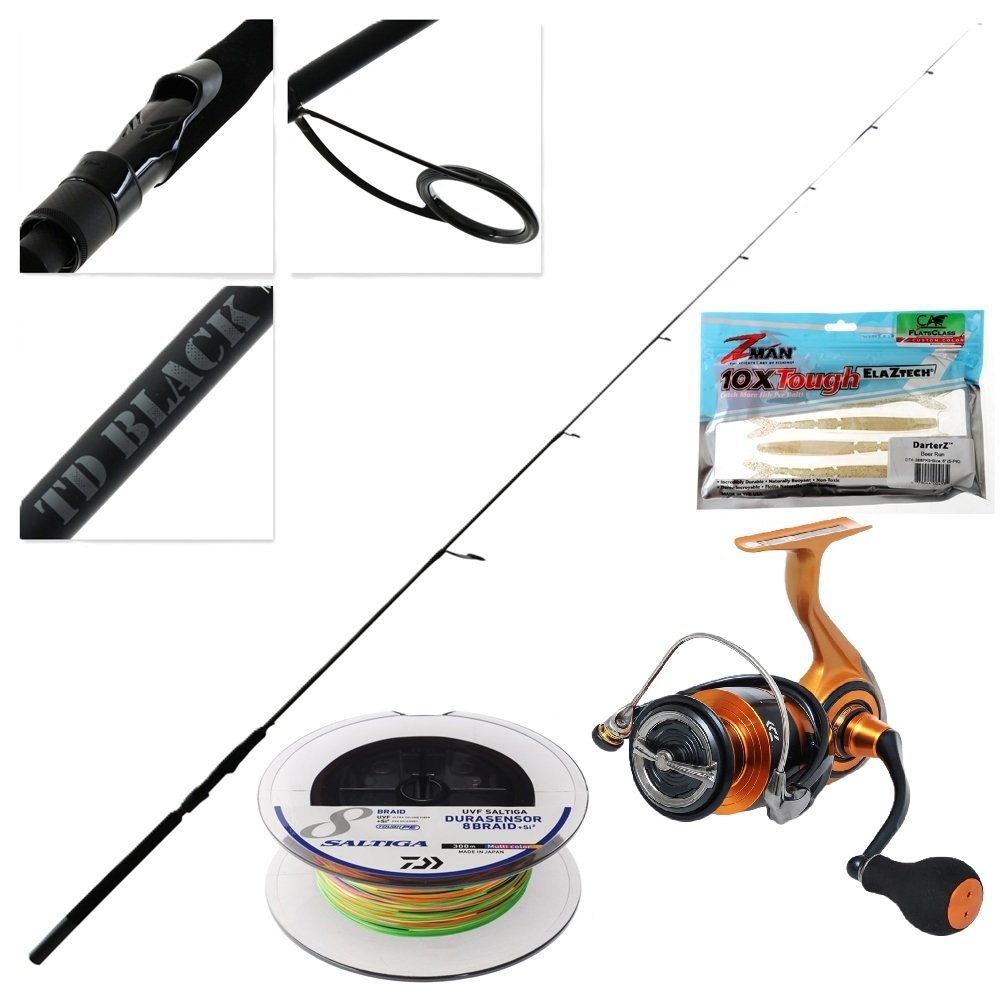 Daiwa TD Sol HD 3000D-XH Black Macka Soft Bait Combo with Braid and Softbait 7ft 4-6kg 1pc