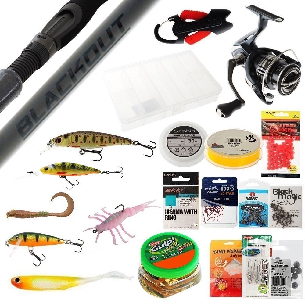 Shimano Miravel 2500 HG Blackout Canal Fishing Package 8ft 2in 4-10lb 2pc