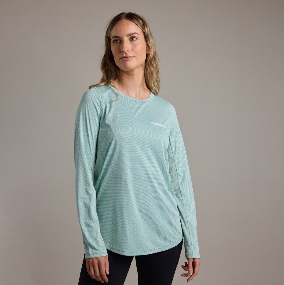 Shimano Ocean Blues Tech UPF50 Womens Long Sleeve Shirt