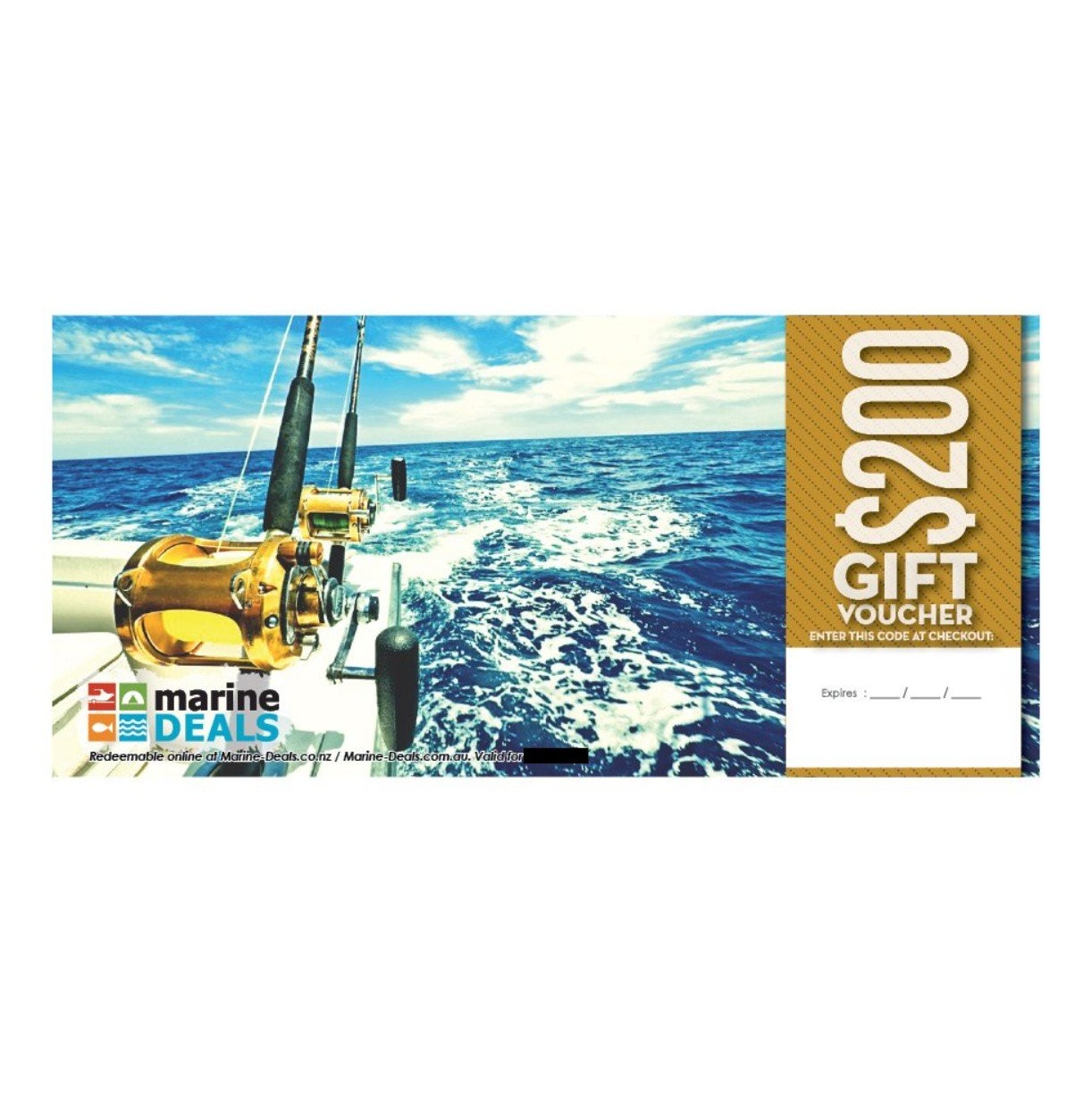 Marine Deals $200 Gift Voucher with Sleeve - Go Get 'Em