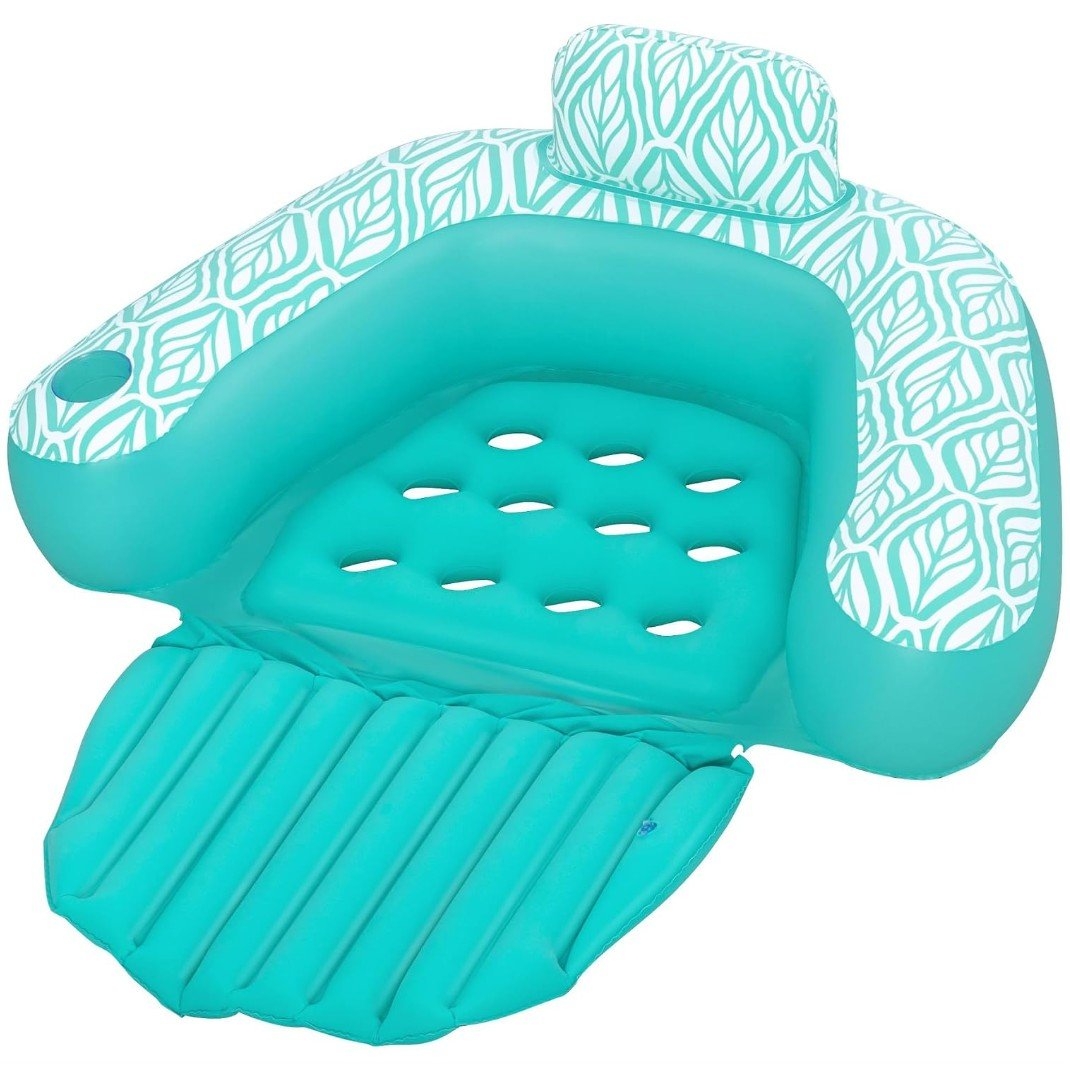 H2OGO! Comfort Plush Deluxe Inflatable Pool Float Lounge