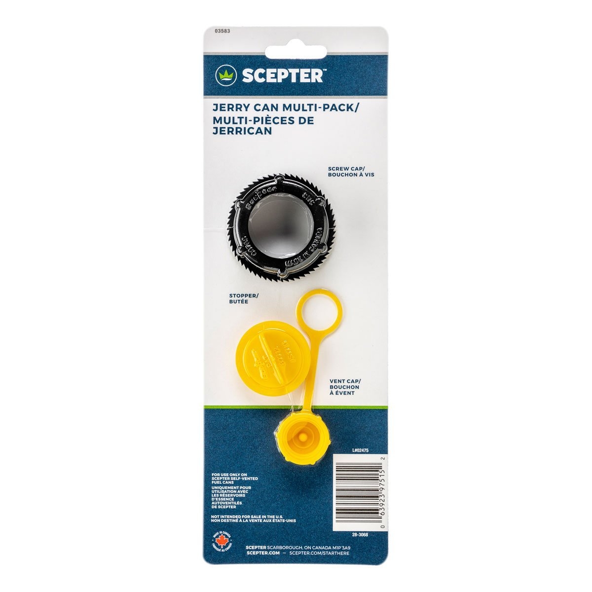 Scepter Jerry Can 3-Piece Spare Parts Kit