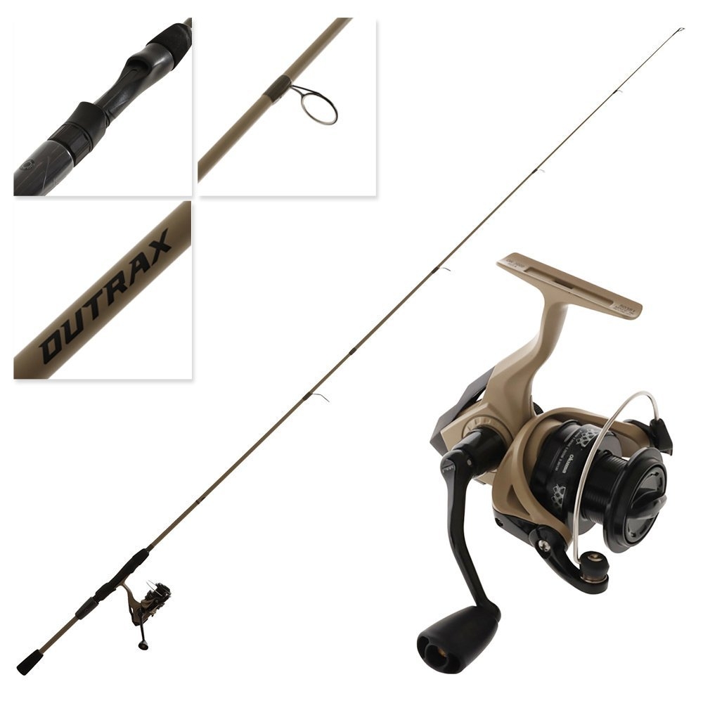 Okuma Outrax 3000 Light Spinning Combo with 12lb Mono 6ft 6in 6-12lb 2pc Sand Green