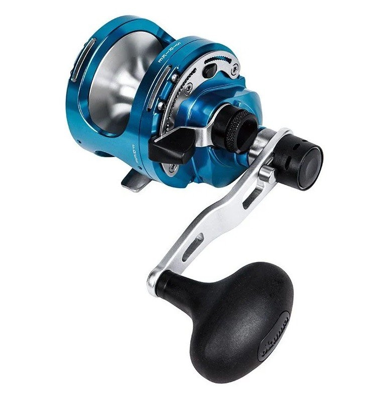 Okuma Cavalla 5 Narrow 2-Speed Lever Drag Boat Reel Blue