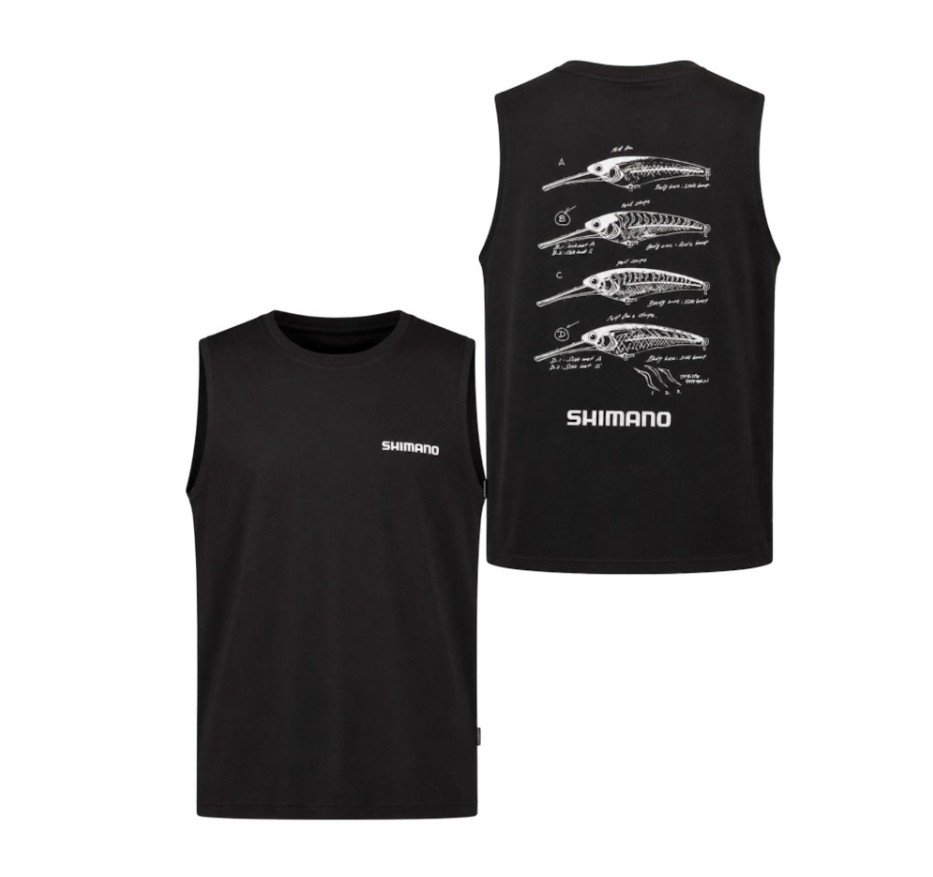Shimano Mens Tank Top Ledge Runner Black