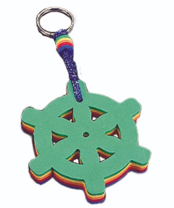 Neoprene Safety Key Float with Compass - Steering Wheel