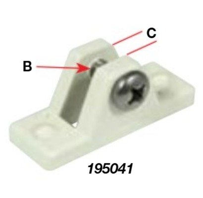 BLA Nylon Fixed Canopy Deck Mount White
