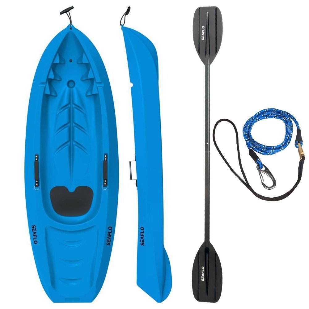 Seaflo Kids Kayak with Paddle and Leash 6ft Blue