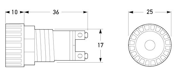 Hella Marine Pilot Lamp 17mm 12V