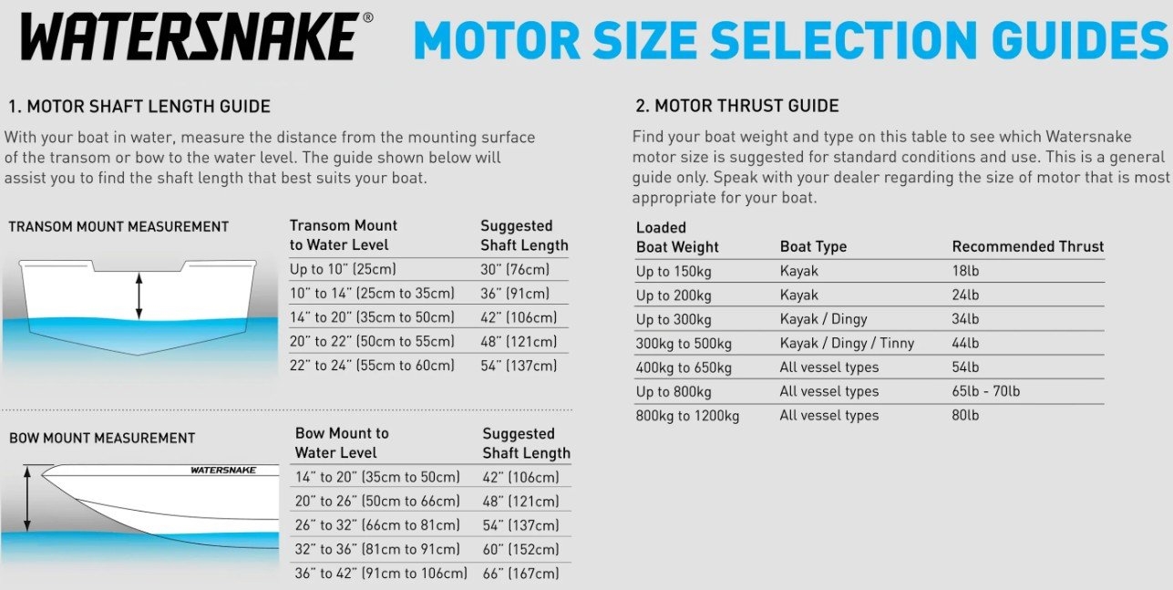 Watersnake Stealth X Anchor Mode Trolling Motor 65lb 66in Bow Mount