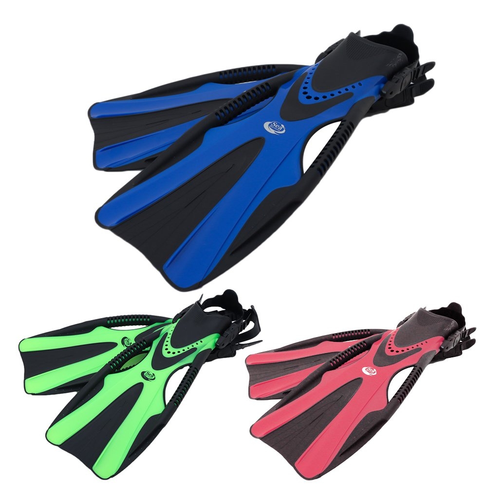 Pro-Dive Extreme Vu Sea Harvester Silicone Free Dive Mask and Snorkel Set with Fins