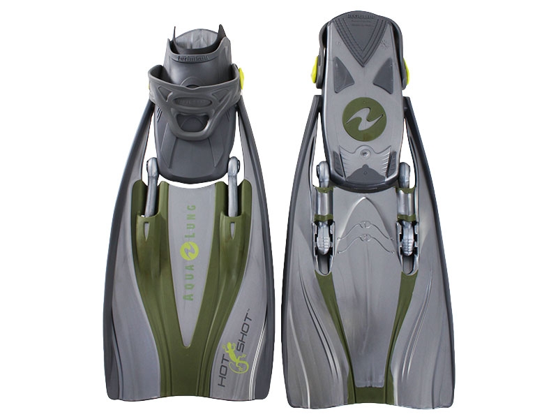 Aqualung Hotshot Adjustable Dive Fins Green Adult Small