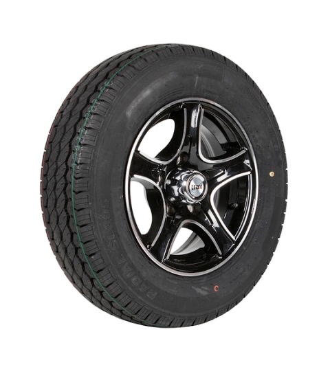 Treadway Wheel Alloy Trailer Rim 14x5.5" Razor Black