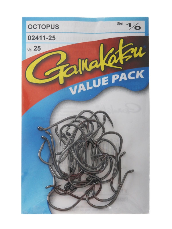 Gamakatsu Octopus Hooks 1/0 Qty 25