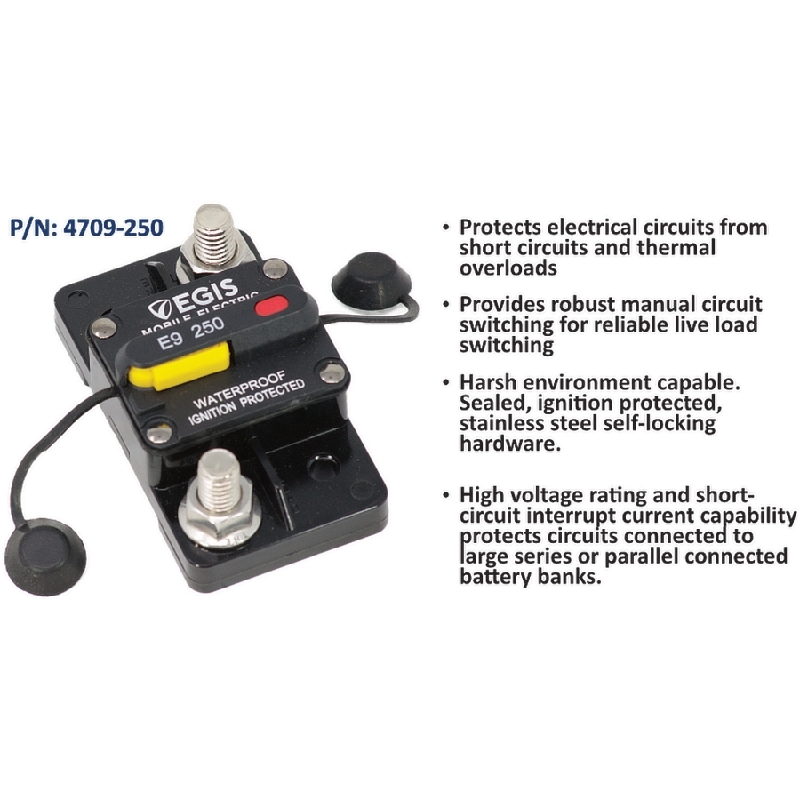 Egis Mobile Electric Thermal Circuit Breaker Surface Mount 250A 