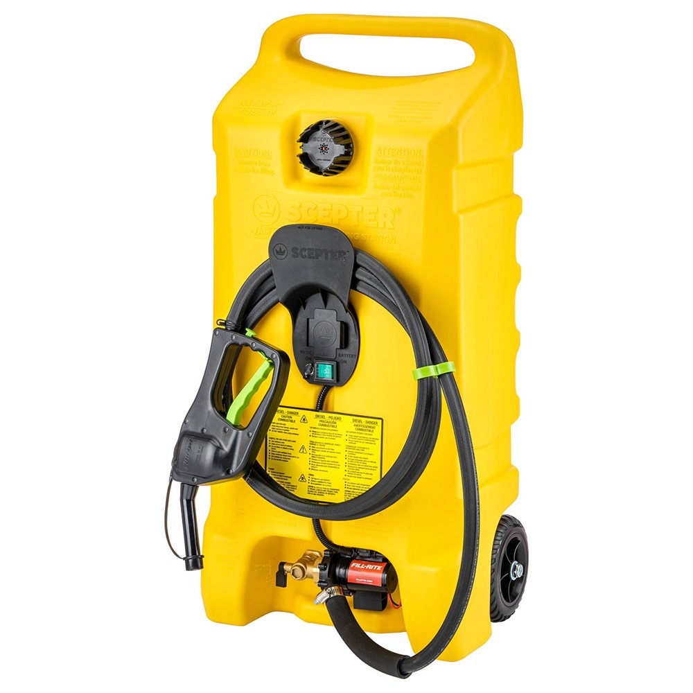 Scepter Portable Powered Fuel Station 53L Diesel / Yellow