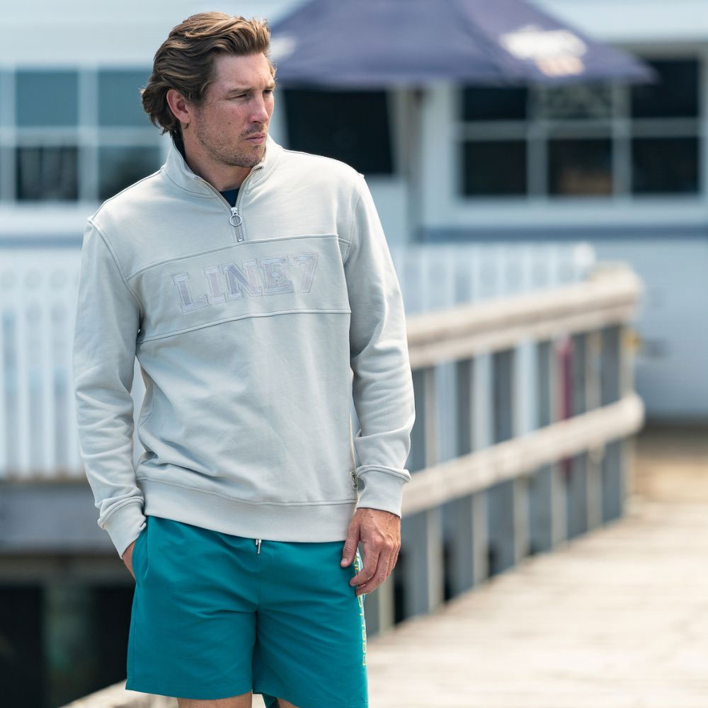 Line 7 Helm Half Zip Mens Jersey Harbour Mist