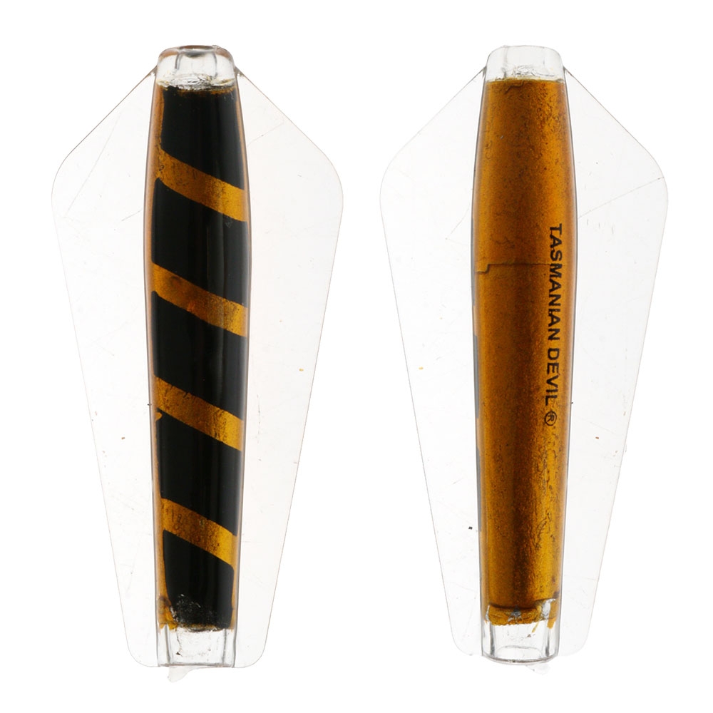 Tasmanian Devil Spinning Lure 13.5g Gold Zebra