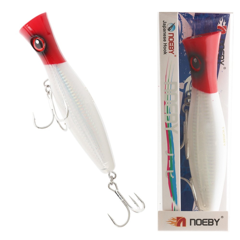NOEBY NBL Surface GT Popper Lure 160mm White/Red