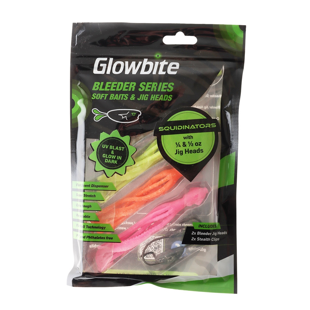 Glowbite Squidinator Bleeder Soft Bait Kit