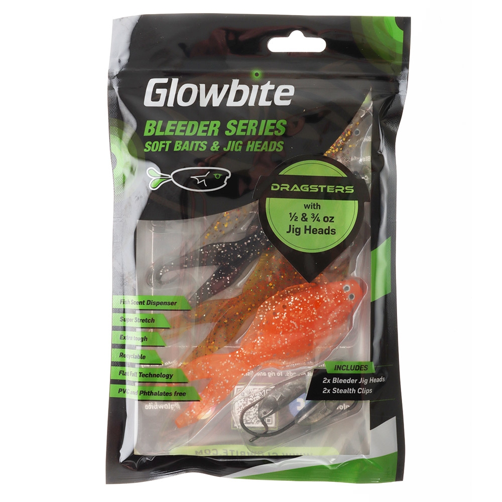 Glowbite Dragster Flounder Soft Bait Kit