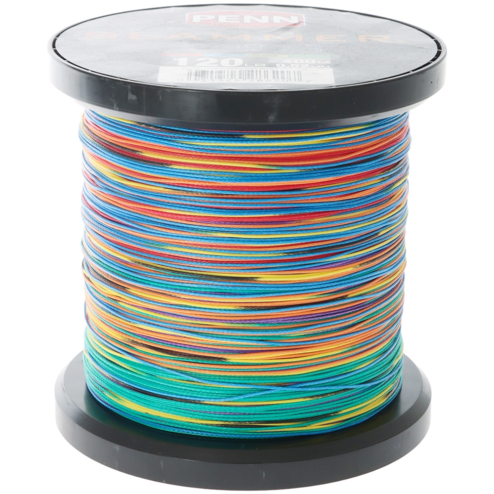 PENN Slammer Superline X8 Multicolour Braid 400m 120lb PE12 0.52mm