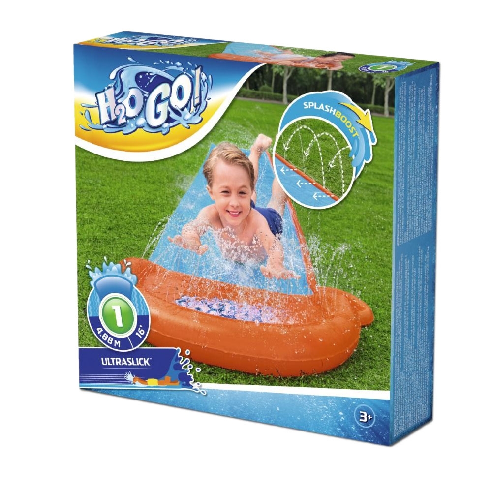 H2OGO! Single Water Slide with Splash Pool 5.49m