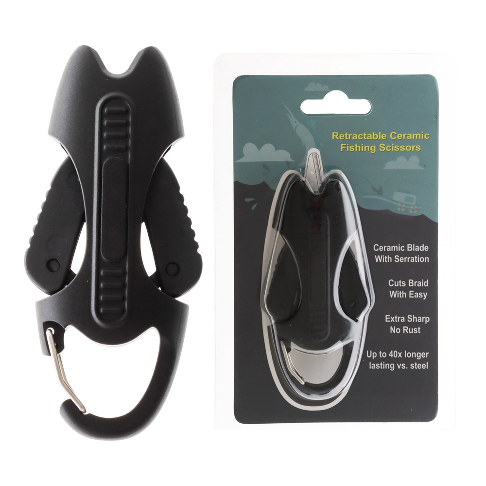 Retractable Ceramic Braid Scissors Black Retractable Ceramic Braid Scissors Black