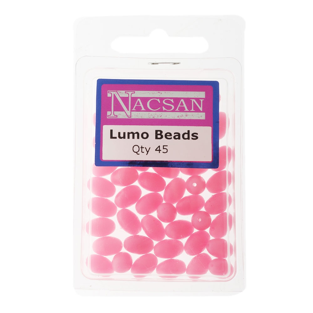 Nacsan Hard Fishing Beads Lumo Pink