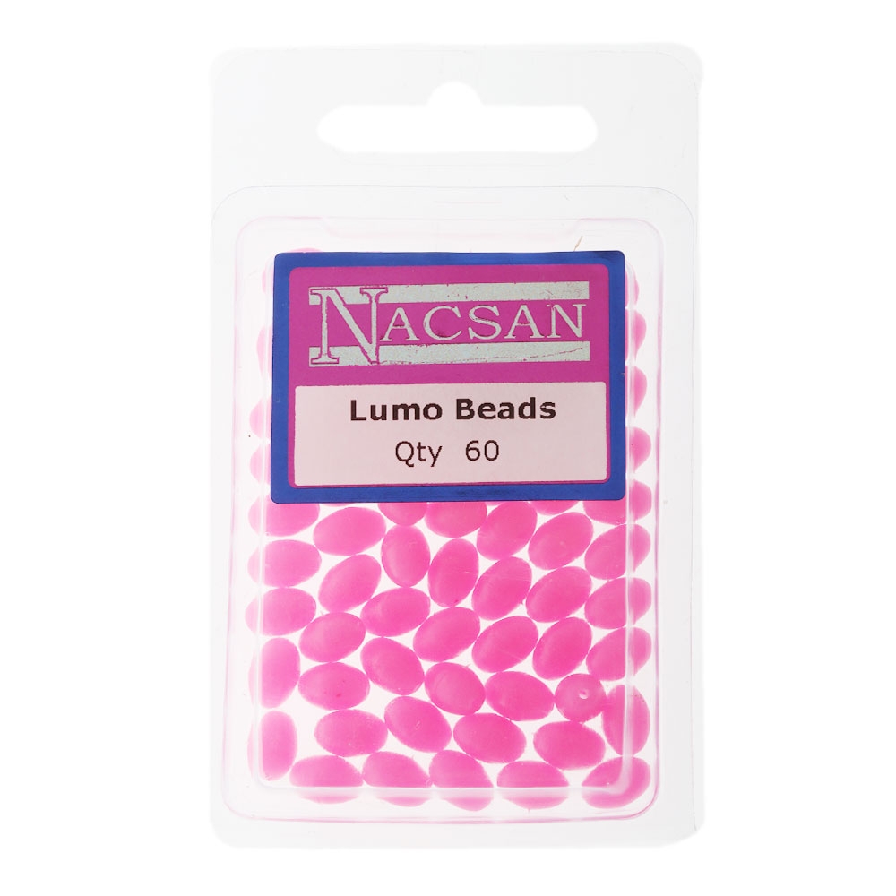 Nacsan Hard Fishing Beads Lumo Pink