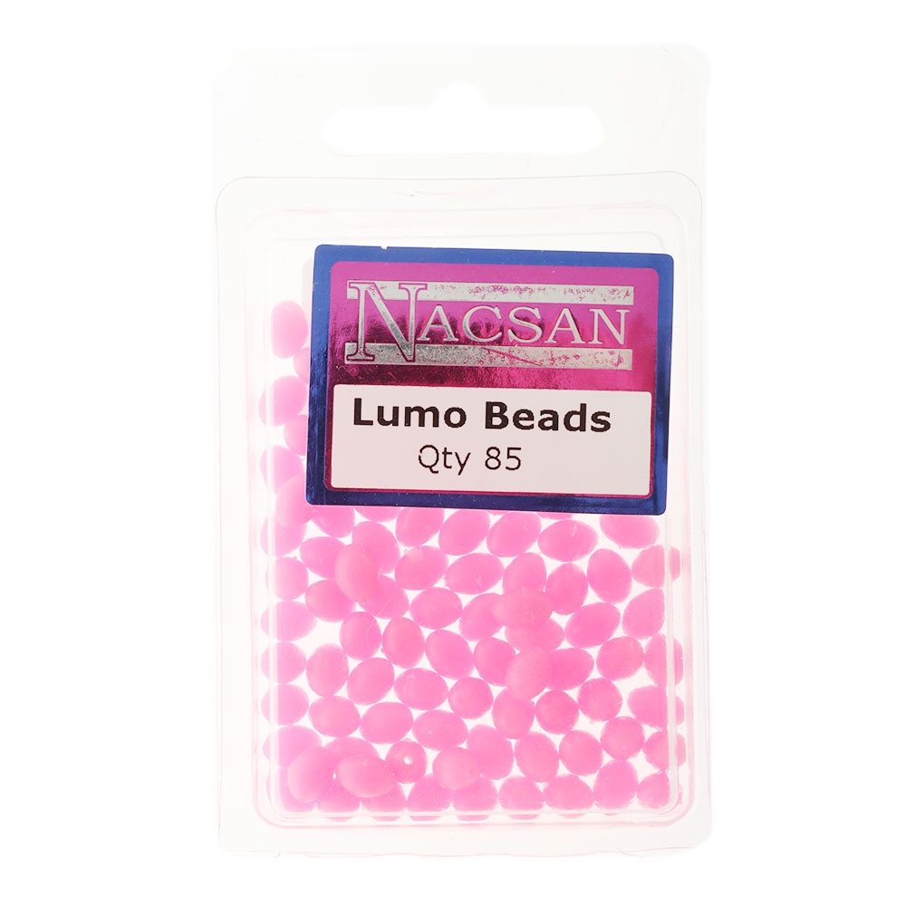Nacsan Hard Fishing Beads Lumo Pink