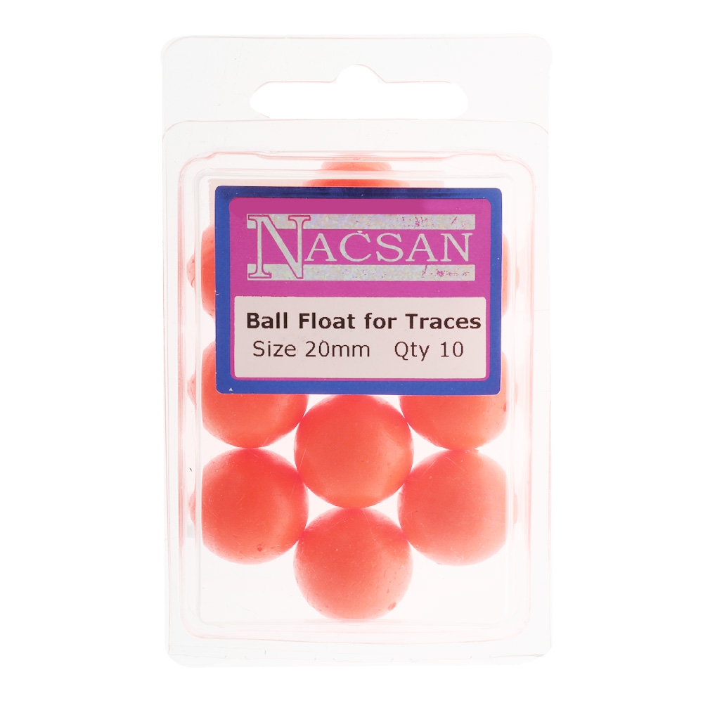 Nacsan Ball Float Orange 20mm Qty 10