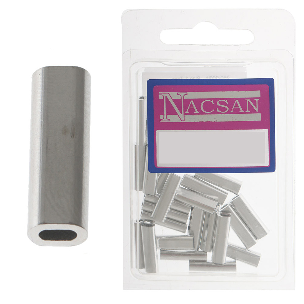 Nacsan Alloy Oval Crimp Sleeves 250-300lb Qty 25