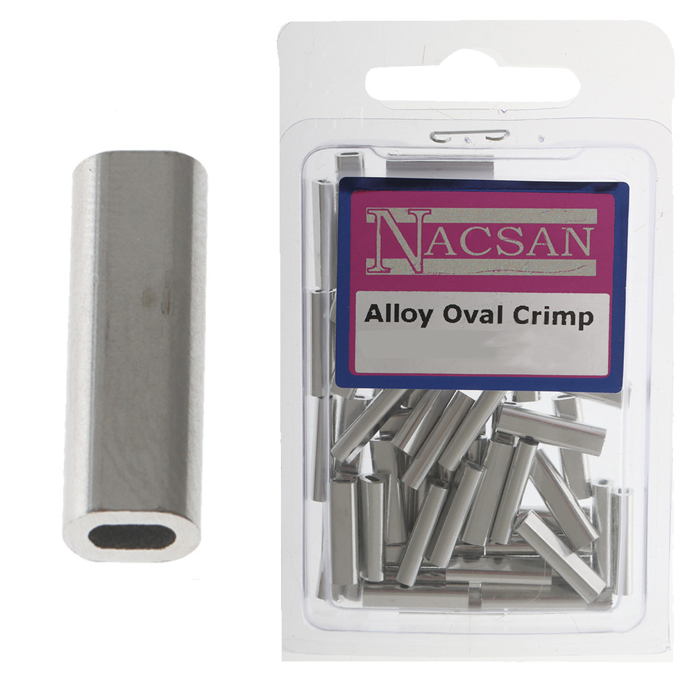 Nacsan Alloy Oval Crimp Sleeves Bulk Pack 350-450lb Qty 70