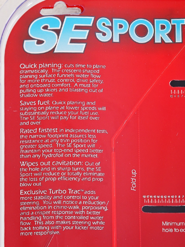 SE Sport 200 High Performance Turbo Hydrofoil suits 8HP-40HP Grey