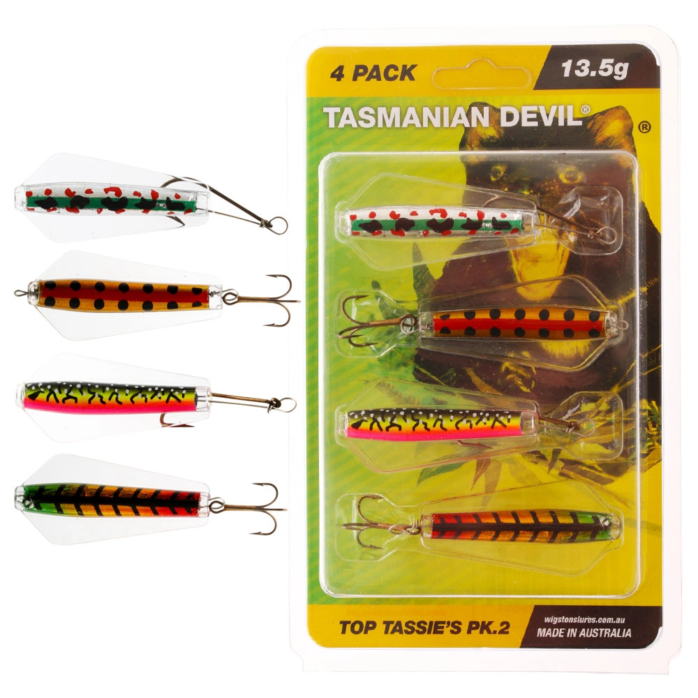 Tasmanian Devil Top Tassies No. 2 Freshwater Lure Pack 13g Tasmanian Devil Top Tassies No. 2 Freshwater Lure Pack 13g
