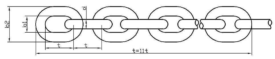 Hot-Dipped Galvanised Short Link Anchor Chain DIN 766 - Sold per Metre