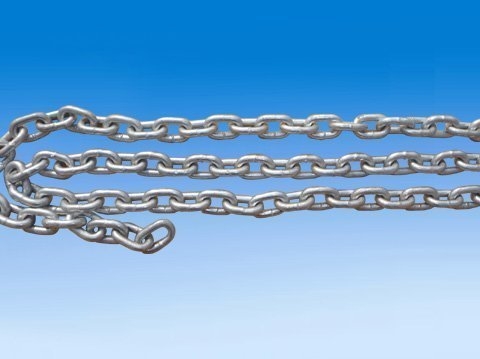 Hot-Dipped Galvanised Short Link Anchor Chain DIN 766 - Sold per Metre 8mm