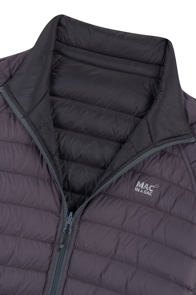 Mac in a Sac Polar Reversible Mens Down Jacket Black/Charcoal 3XL