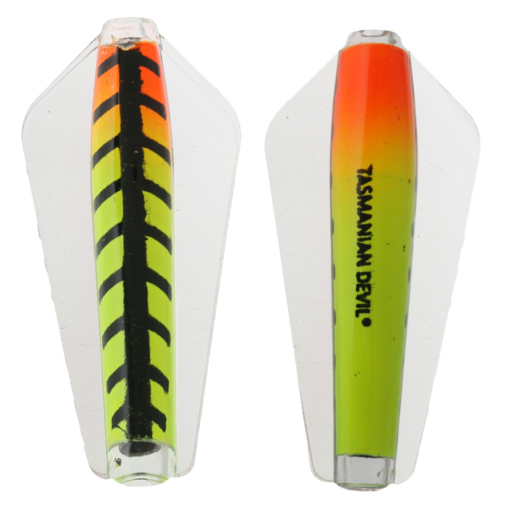 Tasmanian Devil Lure Twin Pack Lime/Red Black Zebra