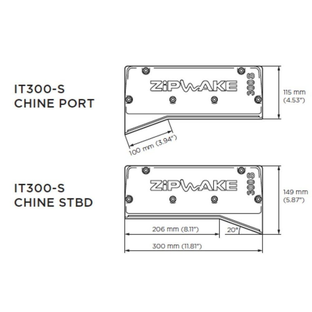 Zipwake Dynamic Series S 300 Trim Control System Chine Kit Box